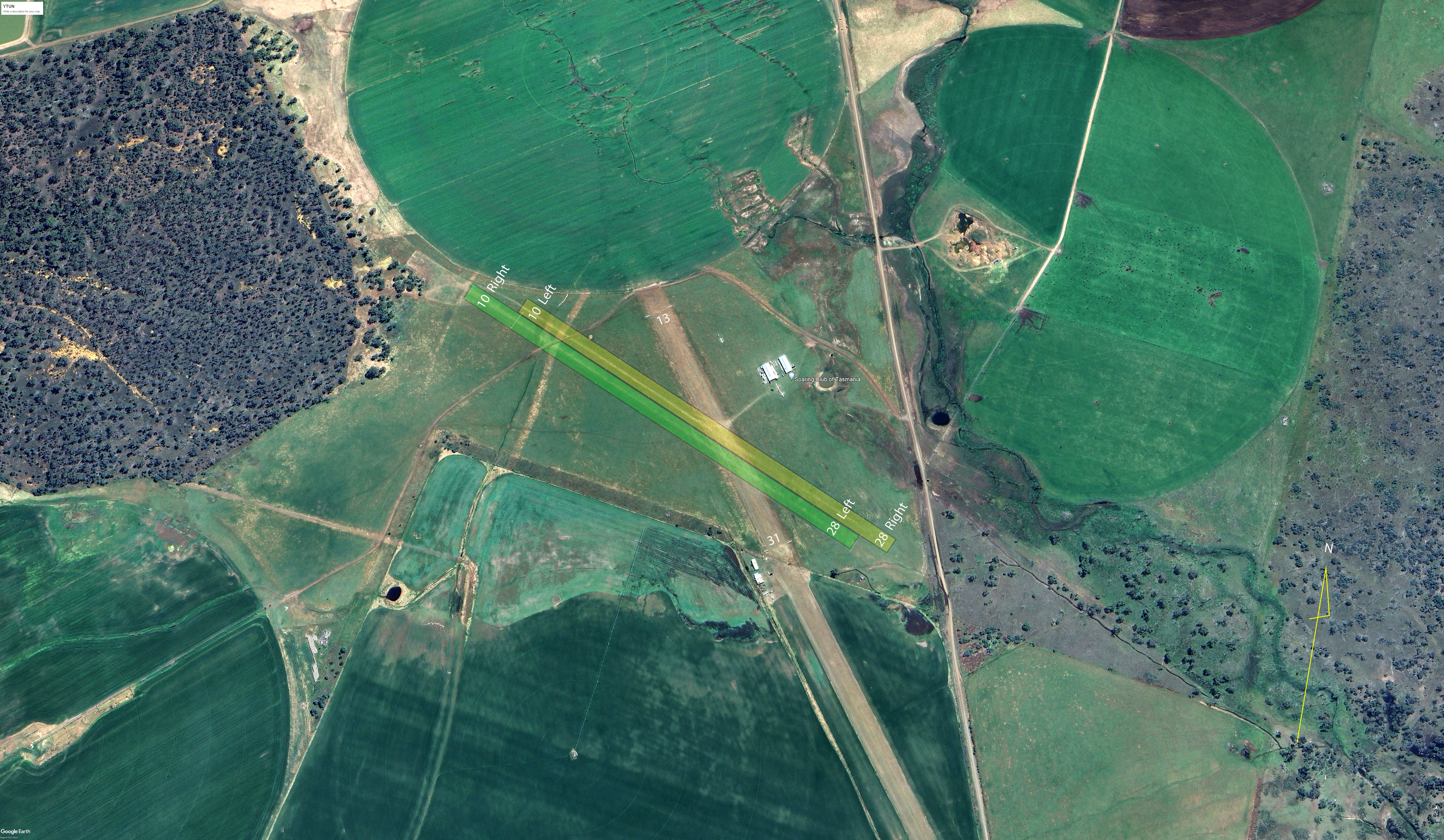 Tunbridge Airfield from the air