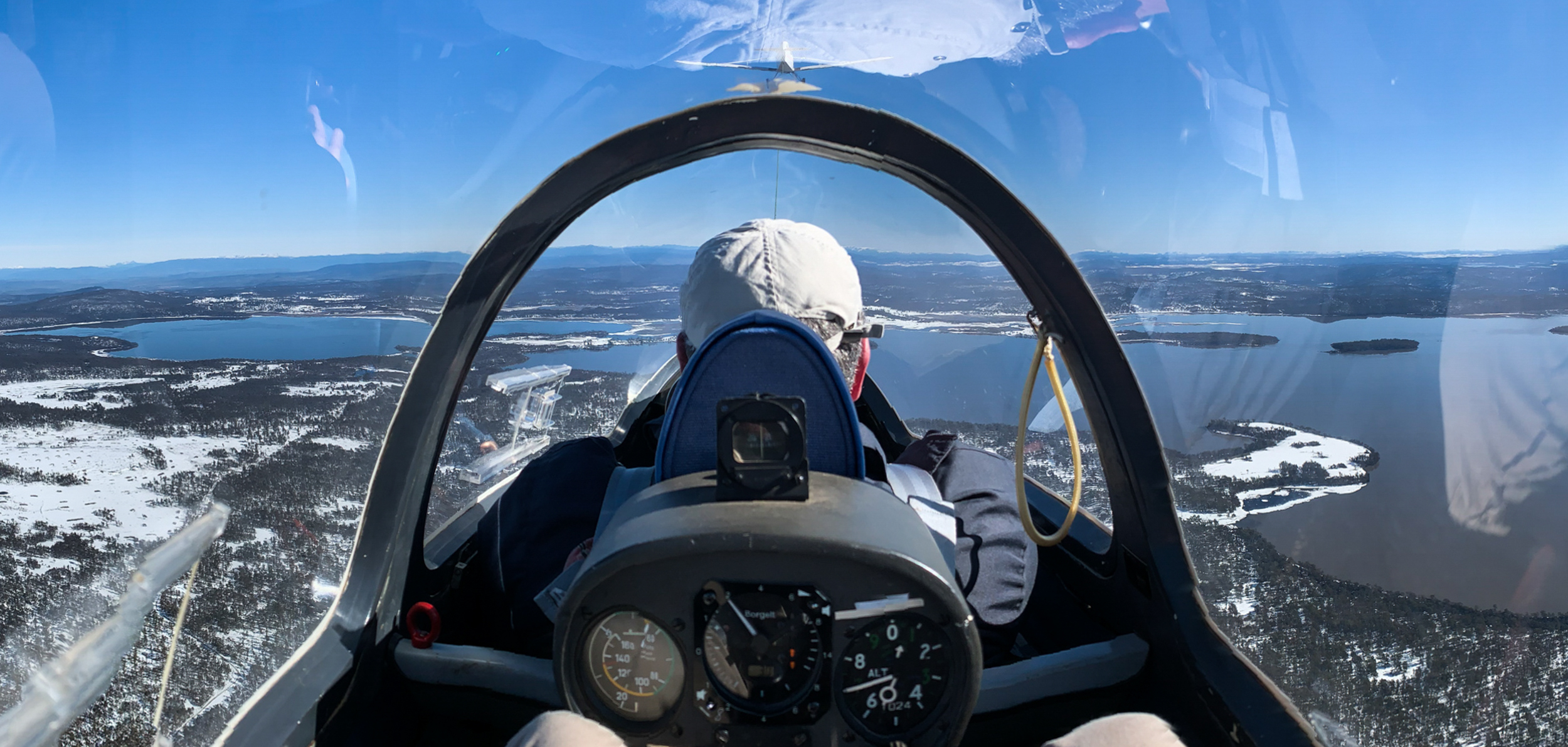 Gliding over Tunbridge, Tasmania